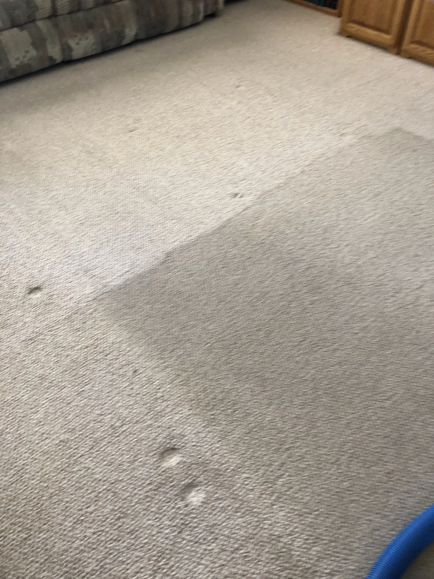 Carpet cleaning near doorway