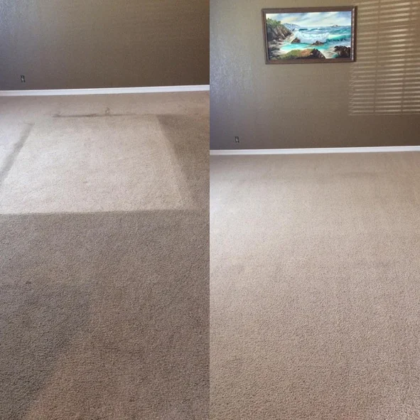 Two-panel carpet comparison collage